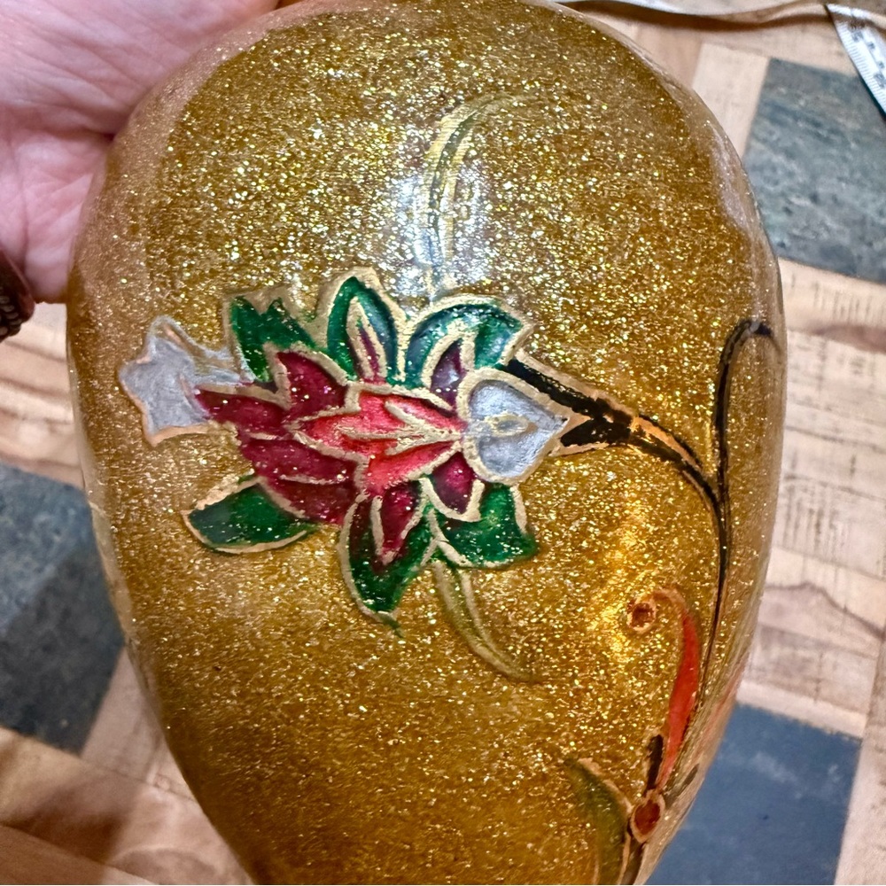 Vintage Indian Cloisonné Brass Vase - Hand-Enameled 8” Meenakari Decor